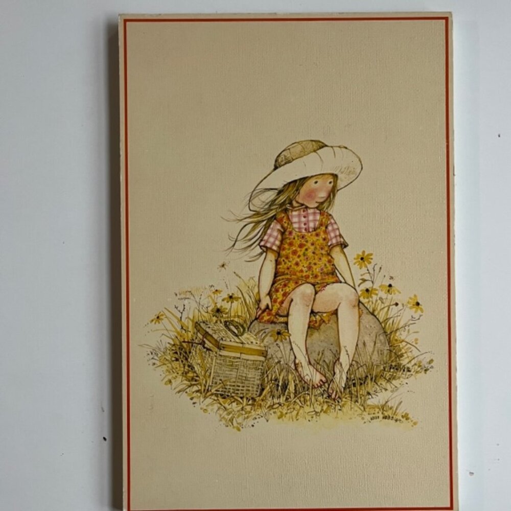 Hollie Hobbie Wooden Wall Decor / Vintage Holly Hobby wall plaque
